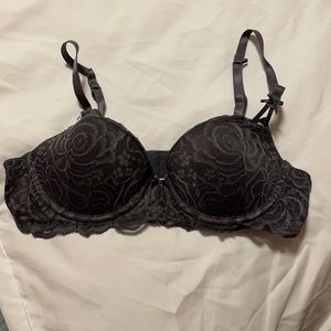 NWOT Candies 34A Gray Lace Bra